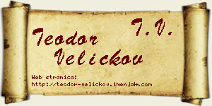 Teodor Veličkov vizit kartica